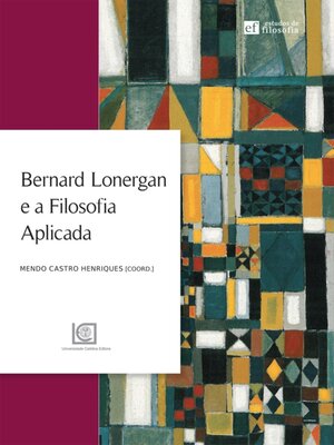 cover image of BERNARD LONERGAN E a FILOSOFIA APLICADA